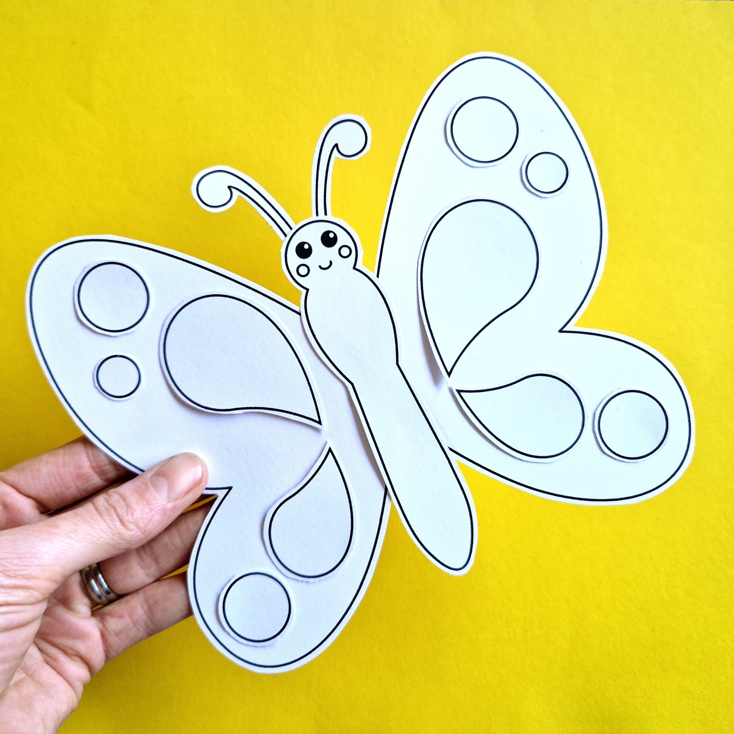 Buy Butterfly Cut Paste Craft Printable Spring Bug Color And Build Kit Summer Garden Model Backyard Insect Puppet Art Activity Template Online In India Etsy
