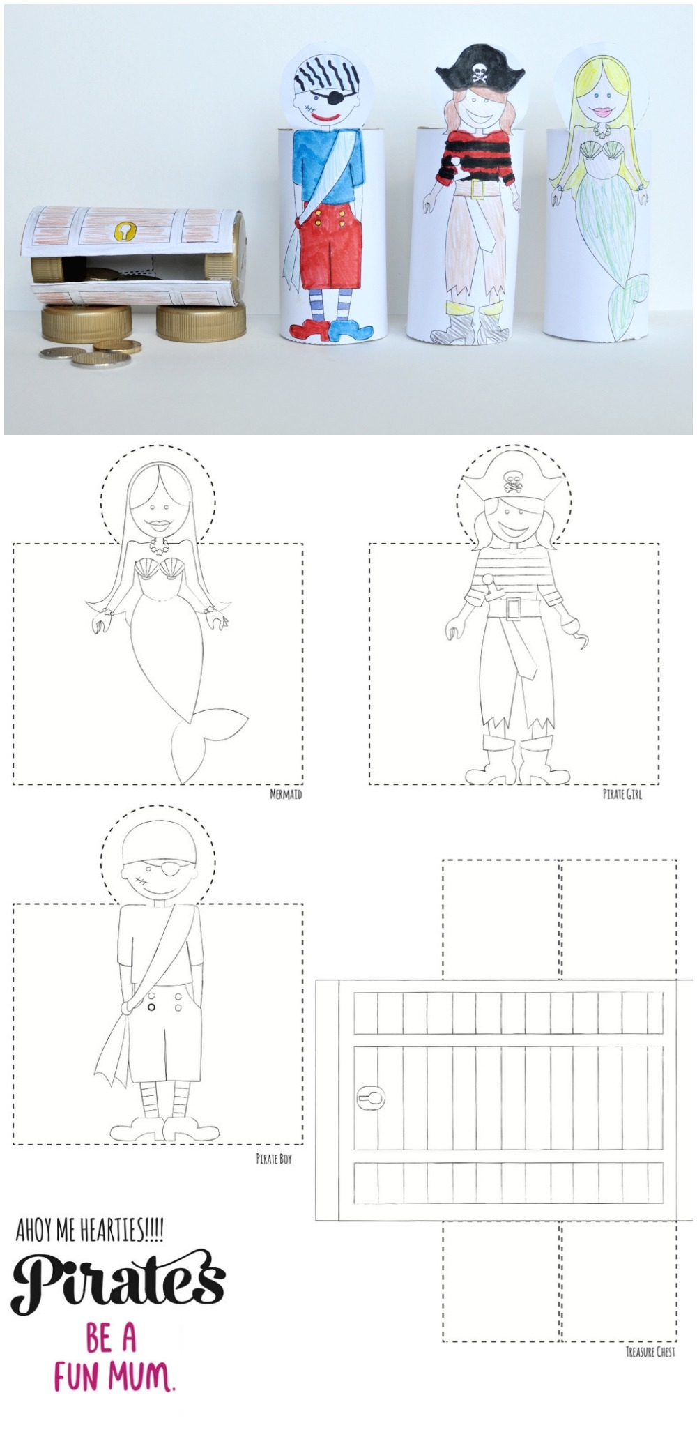 Cardboard Roll Printable Set Pirates Be A Fun Mum