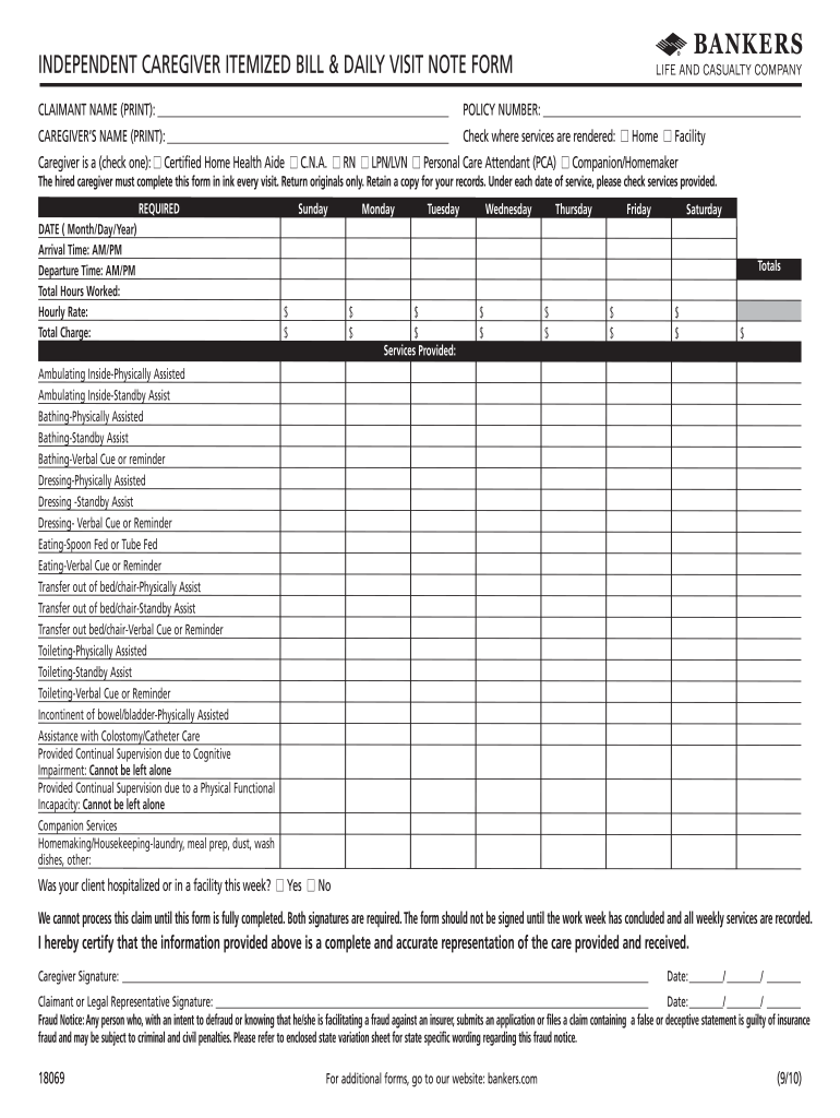 Free Printable Caregiver Forms