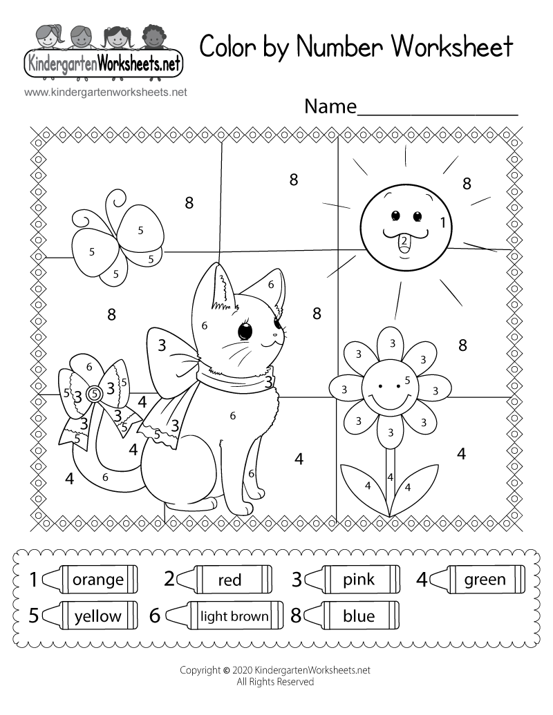 Free Printable Color By Number Worksheets
