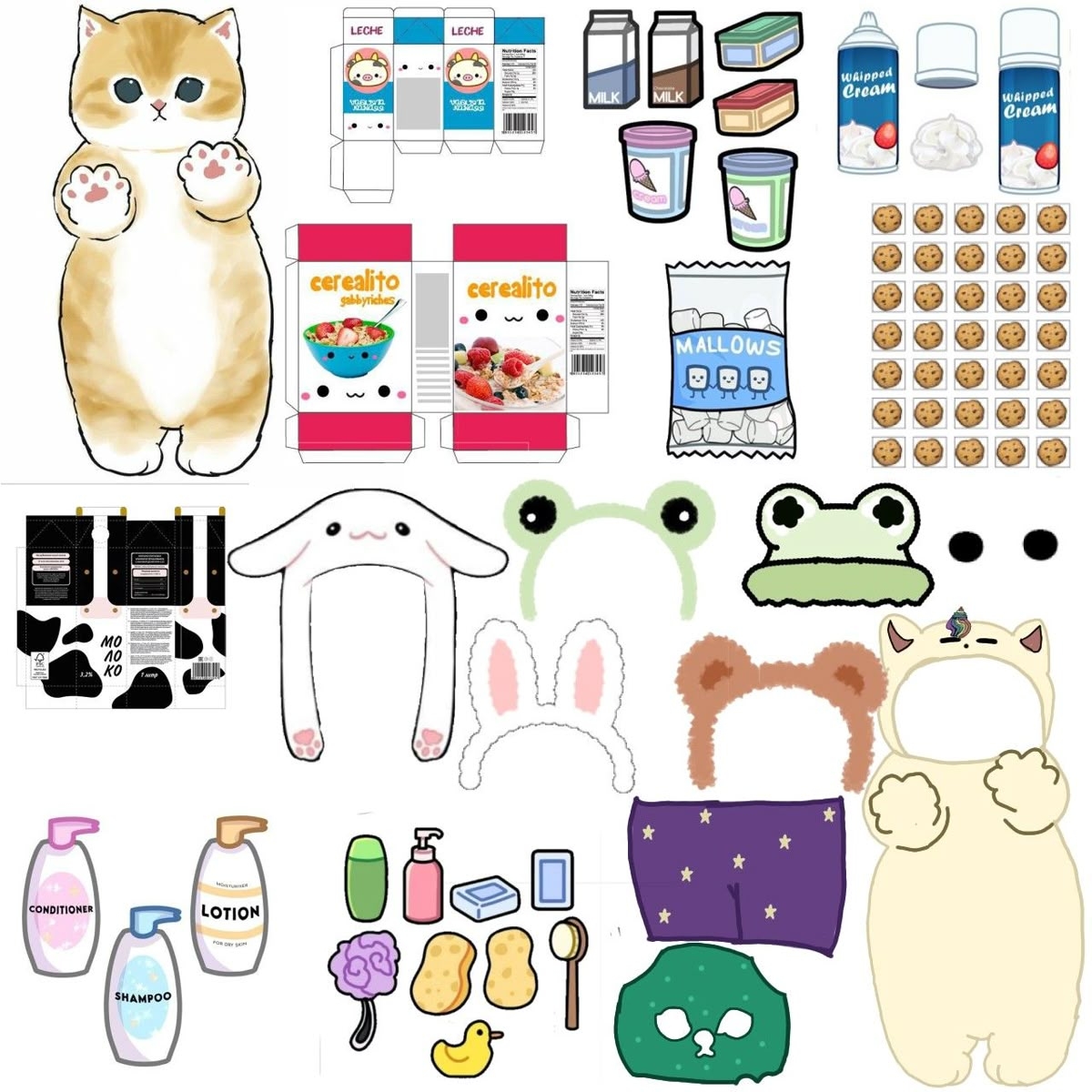 Cat Paper Dolls