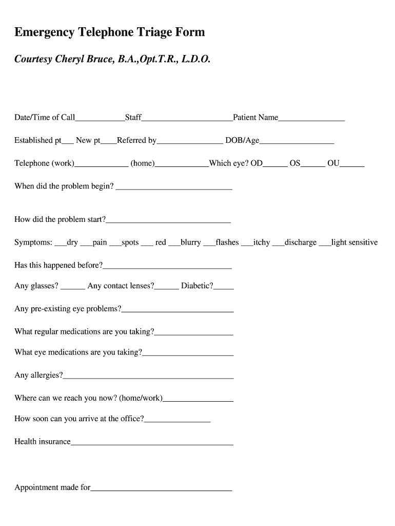 Cheat Sheet Nursing Telephone Triage Template Fill Out Sign Online DocHub