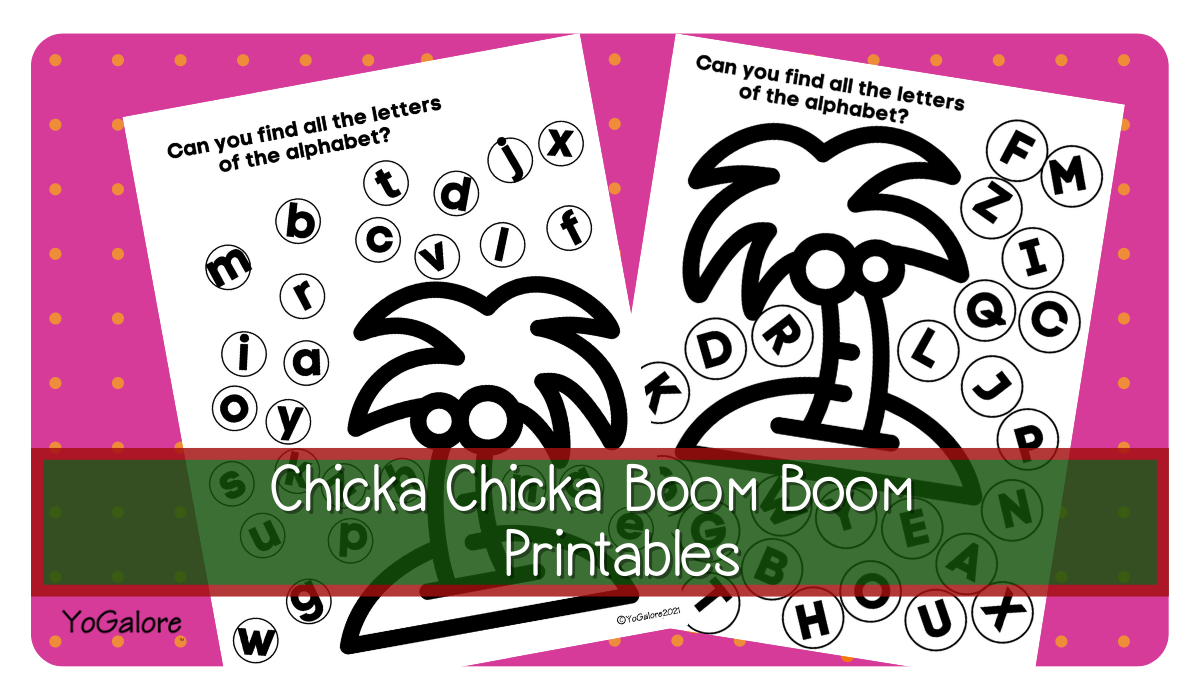 chicka chicka boom boom printables yogalore and more activities with for kids