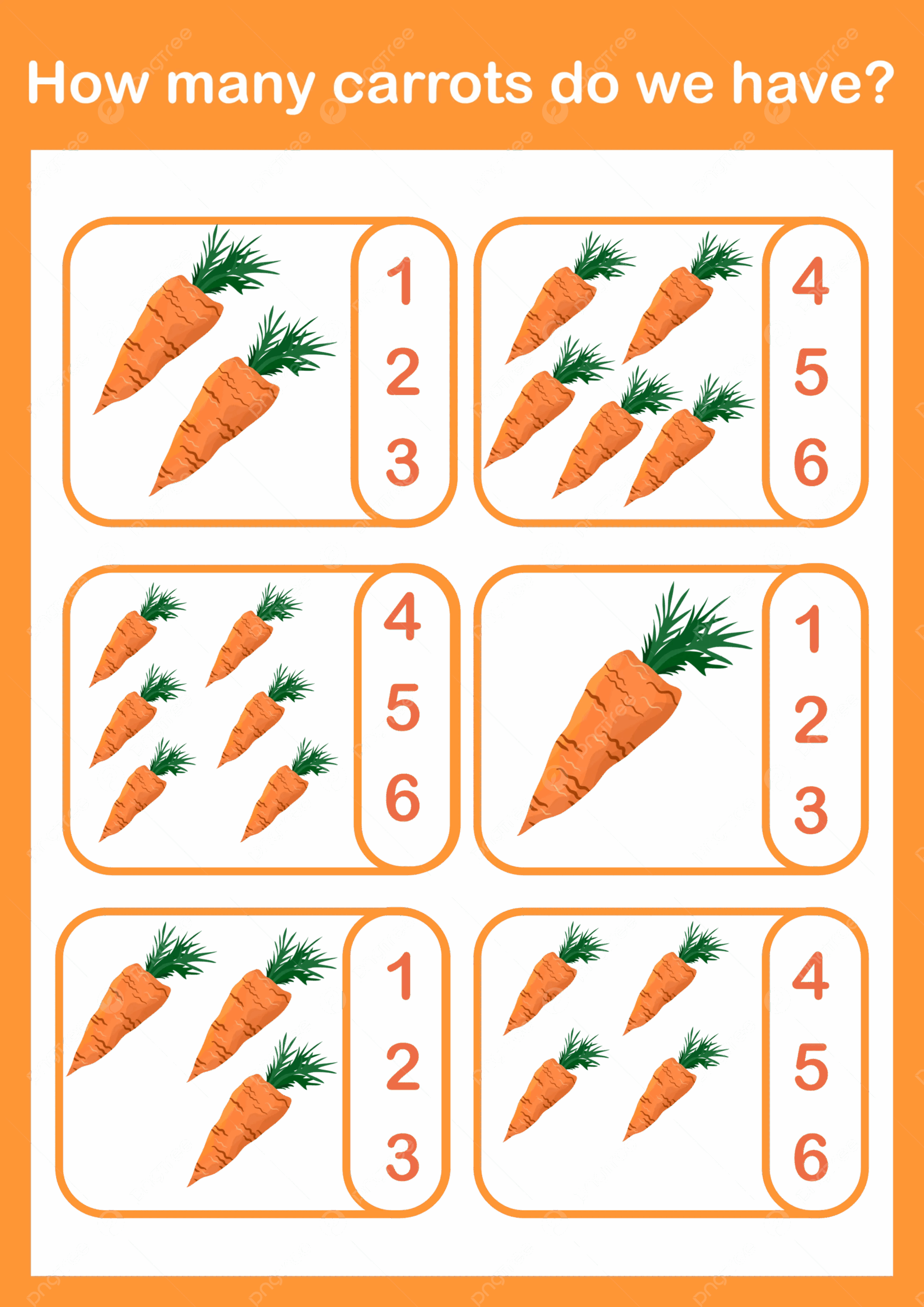 Children Worksheet Counting Numbers Of Carrots Preschool Kindergarten Learning Math Childrens Worksheet Counting Numbers Of Carrots Vector Kindergarten Worksheets Worksheet Math Worksheets PNG And Vector With Transparent Background For Free Download