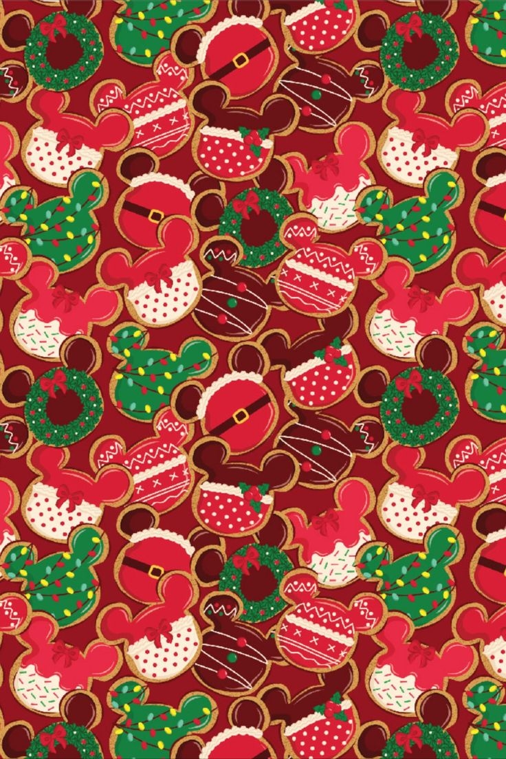 Christmas Background Seamless Pattern Digital Paper Printable Paper Pack Disney Cookies Cute