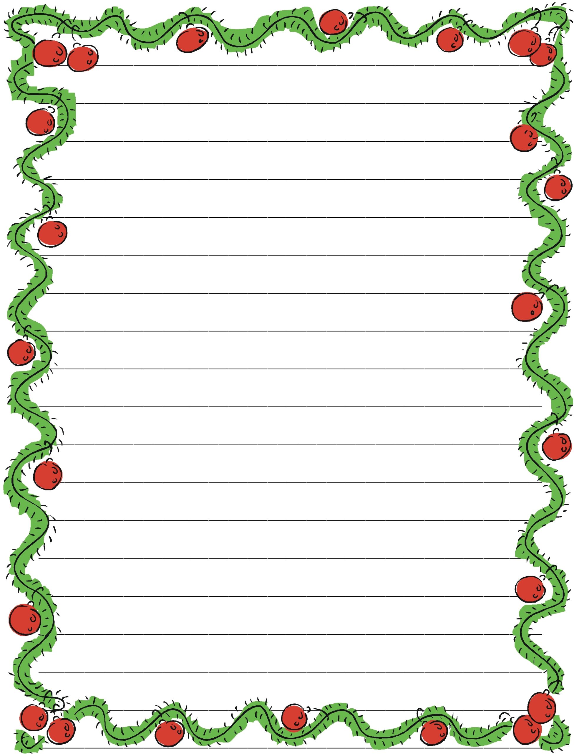 Christmas Printable Writing Paper
