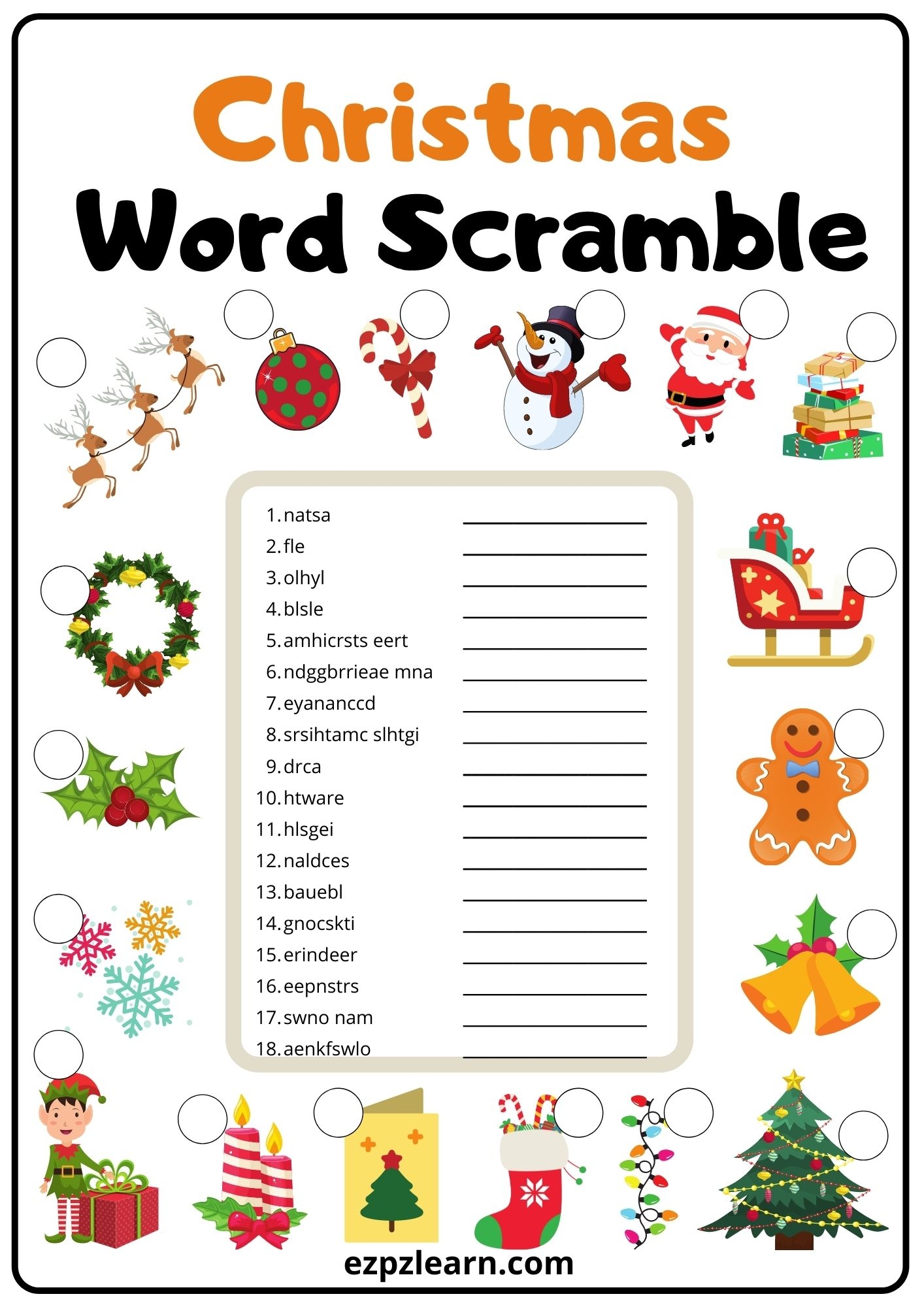 Christmas Paper Games Printable Free