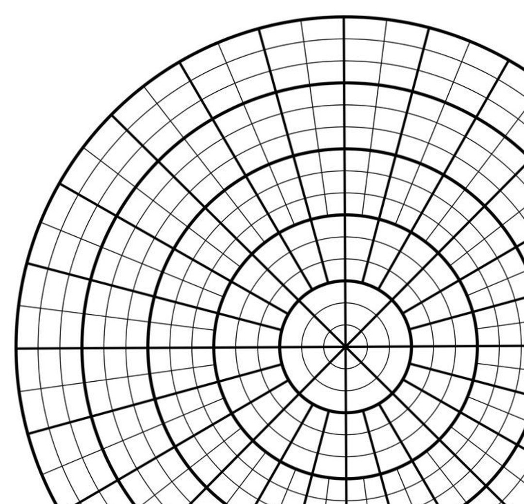 Circle Graph Template PDF Etsy