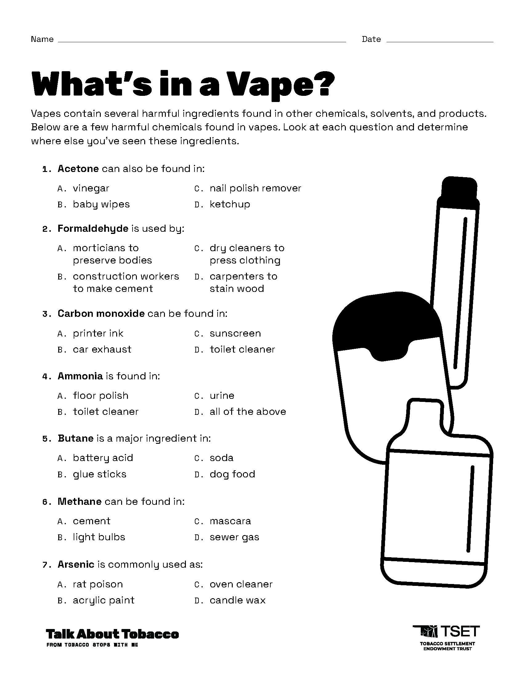 classroom resources on tobacco prevention
