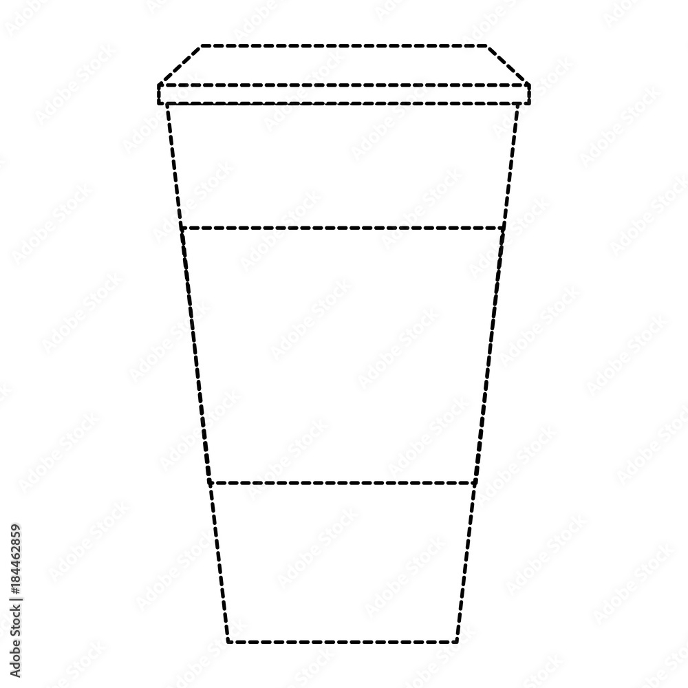 Coffee Paper Cup Template Blank Corporate Identity Design Vector Illustration Dotted Line Design Stock Vector Adobe Stock