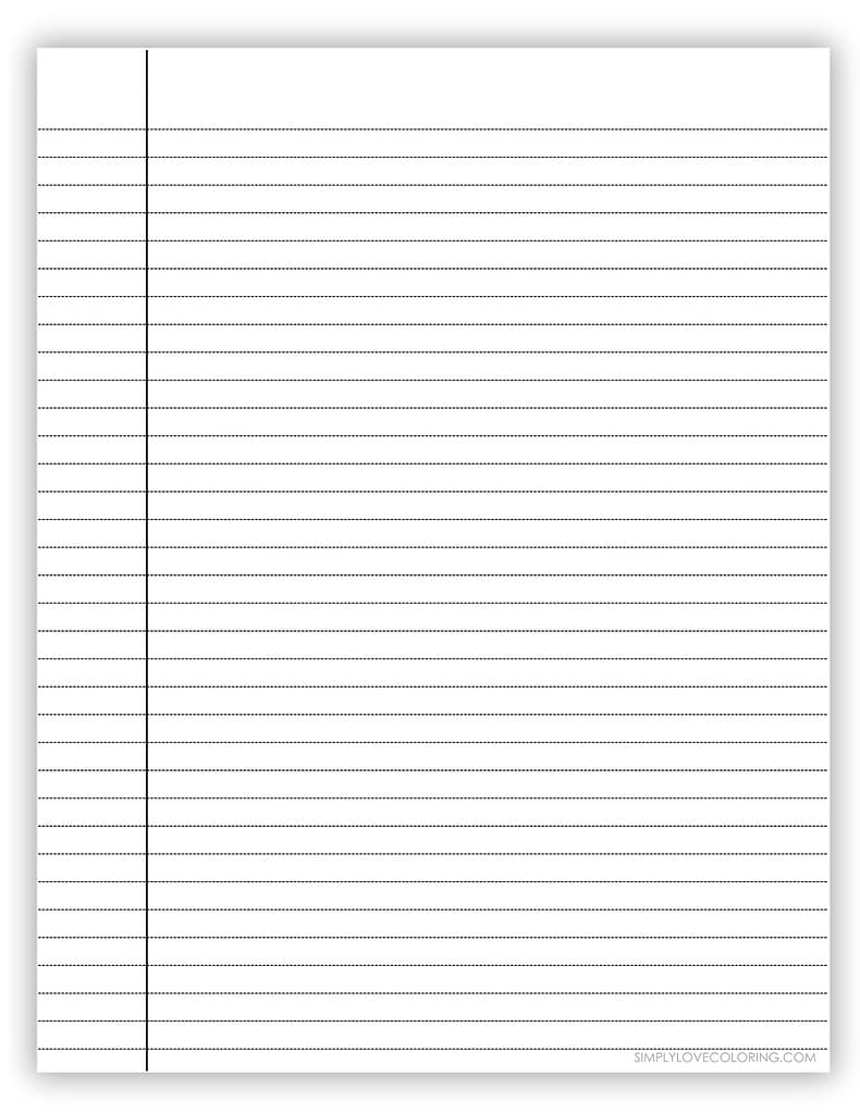 Printable Wide Ruled Lined Paper