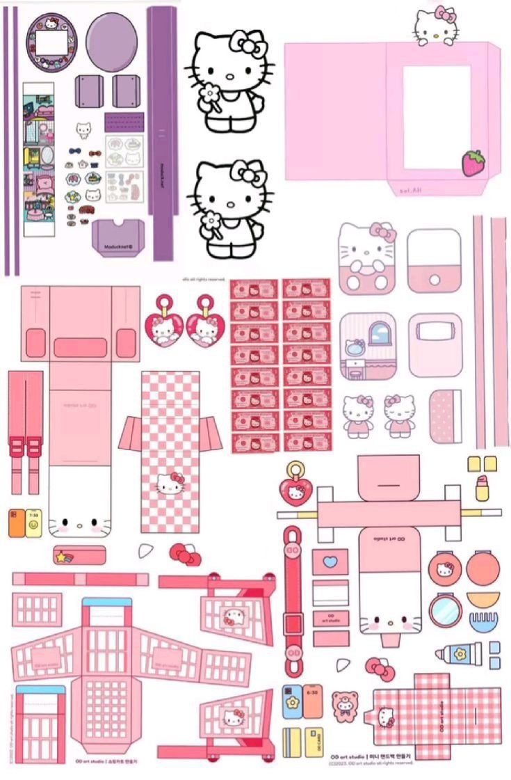 Sanrio Paper Doll House Printable