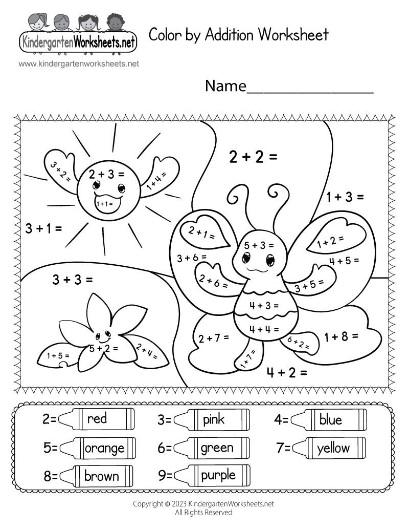 Addition Math Worksheets Printable