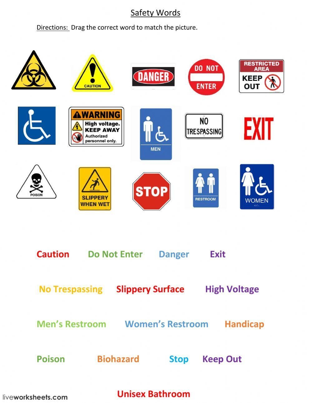 Community Signs Worksheet For Elementary Live Worksheets Worksheets Library