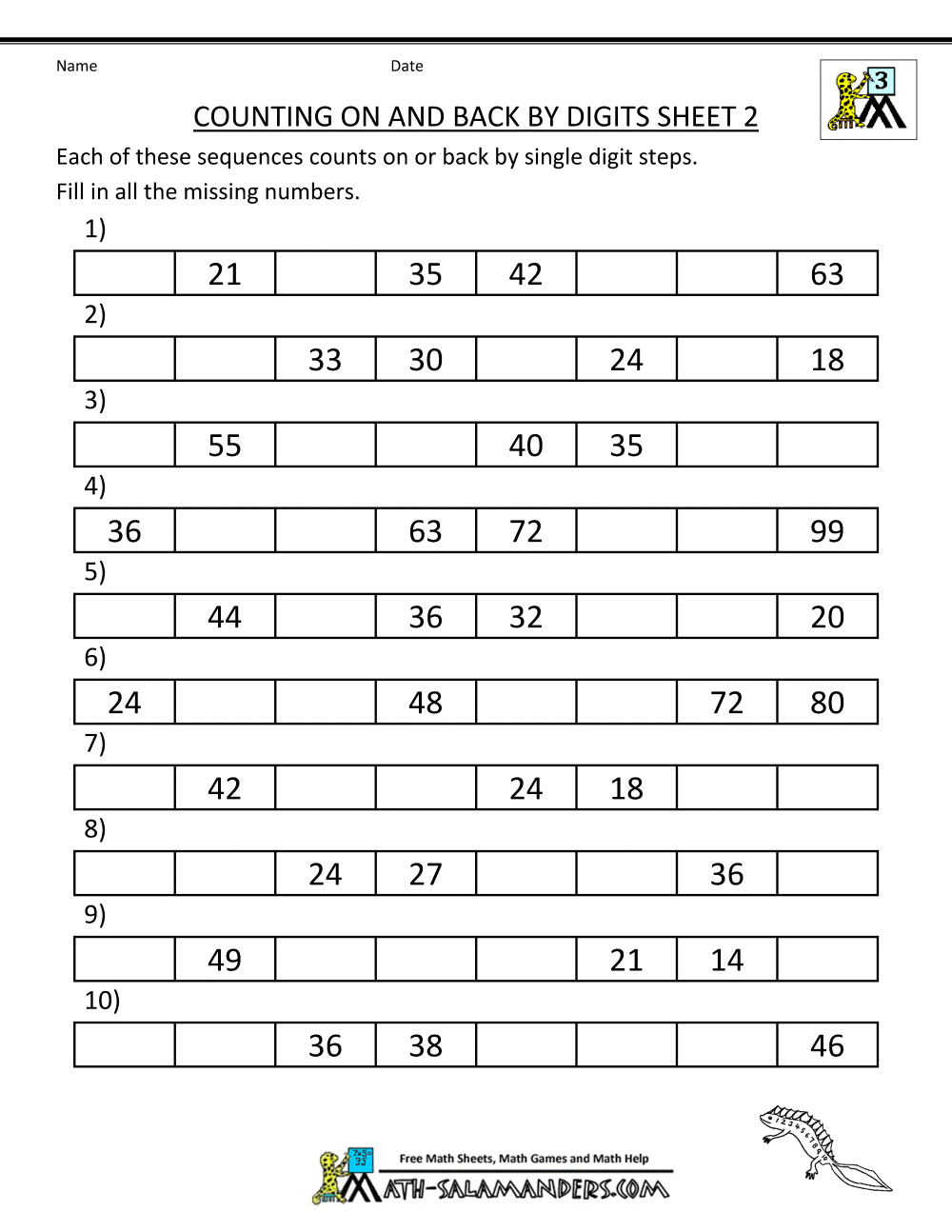 Printable Homework Worksheets