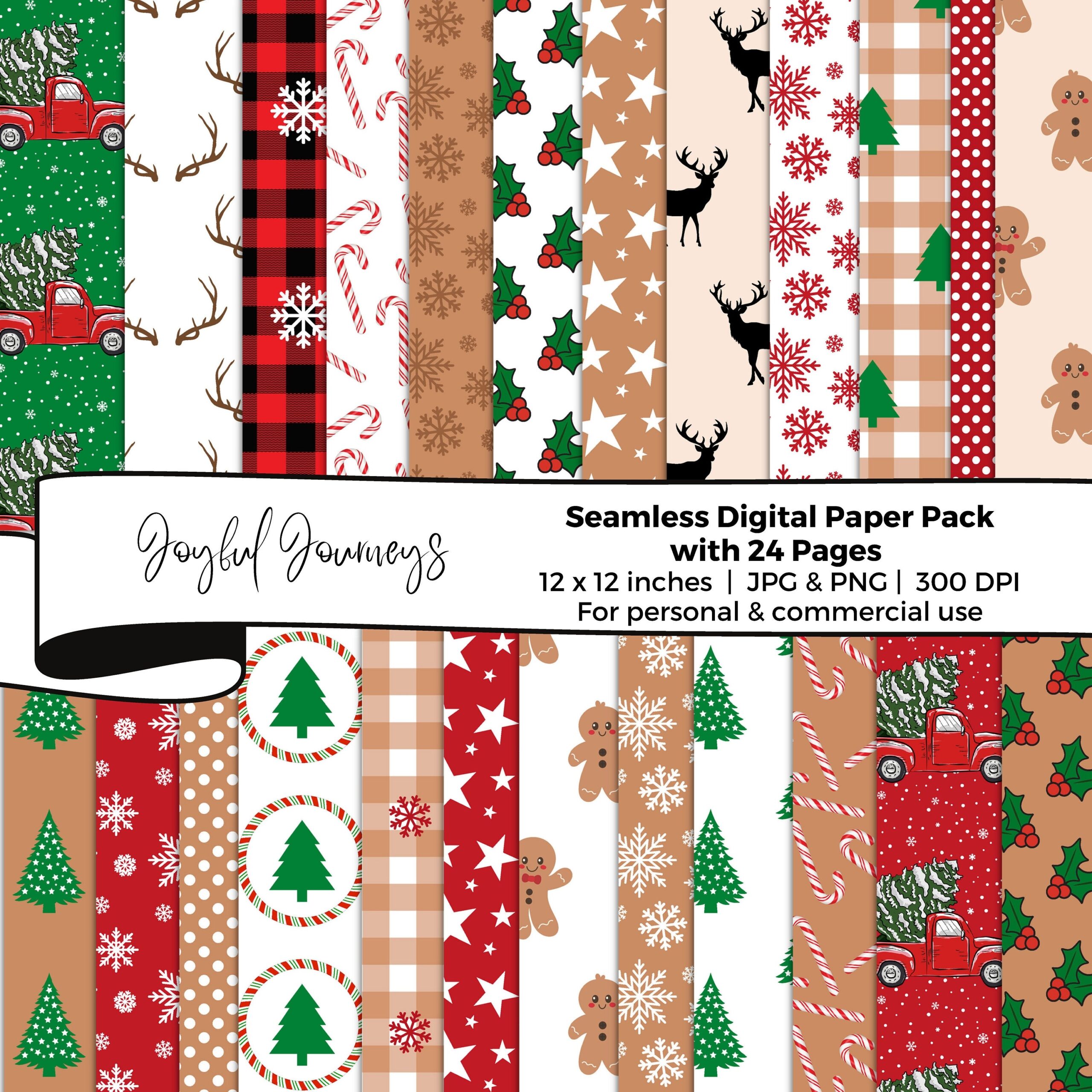 Printable Scrapbook Paper Christmas