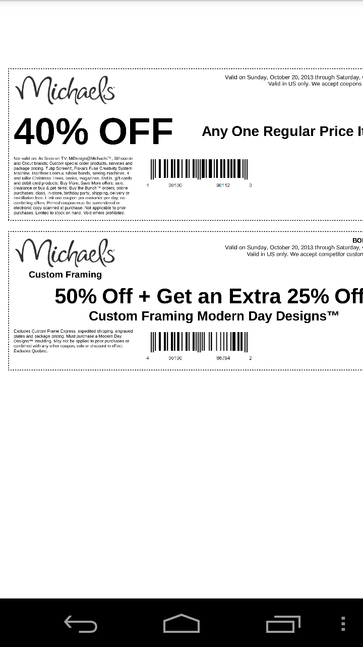 Coupons For Michaels App On Amazon Appstore