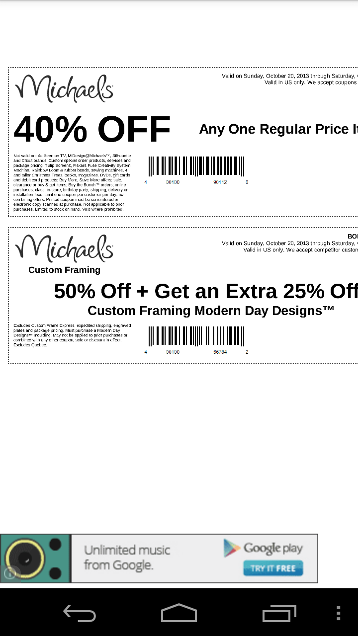 Coupons For Michaels App On Amazon Appstore