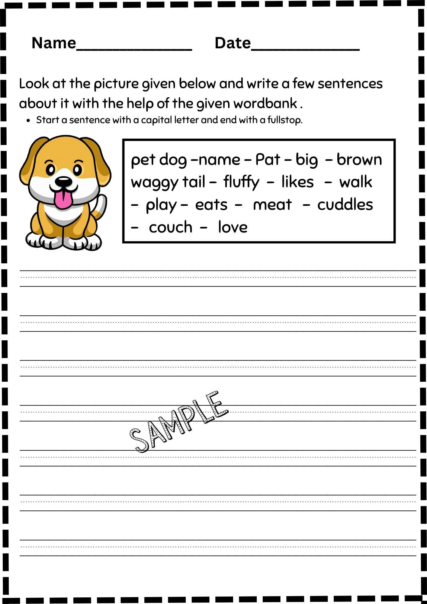Creative Writing Worksheets 6 Pages Downloadable Worksheets