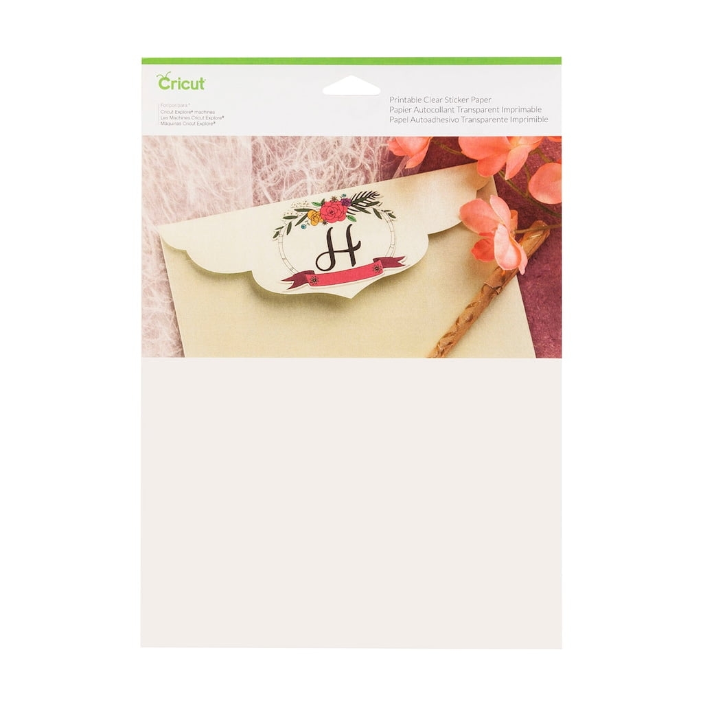 Cricut 8 5 X 11 Printable Clear Sticker Paper 5 Sheet Walmart