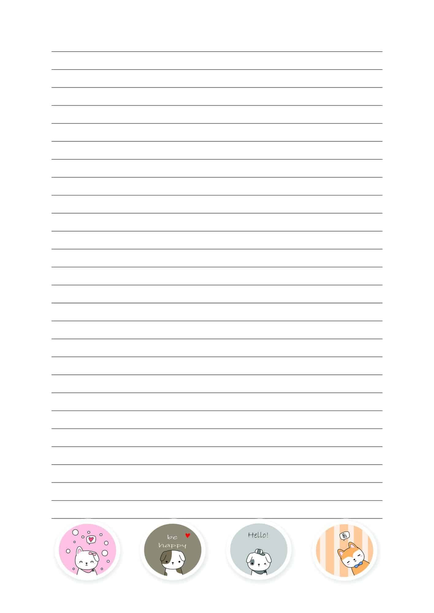 Cute Lined Paper Printable 13 Free Designs The Pink Craft Box