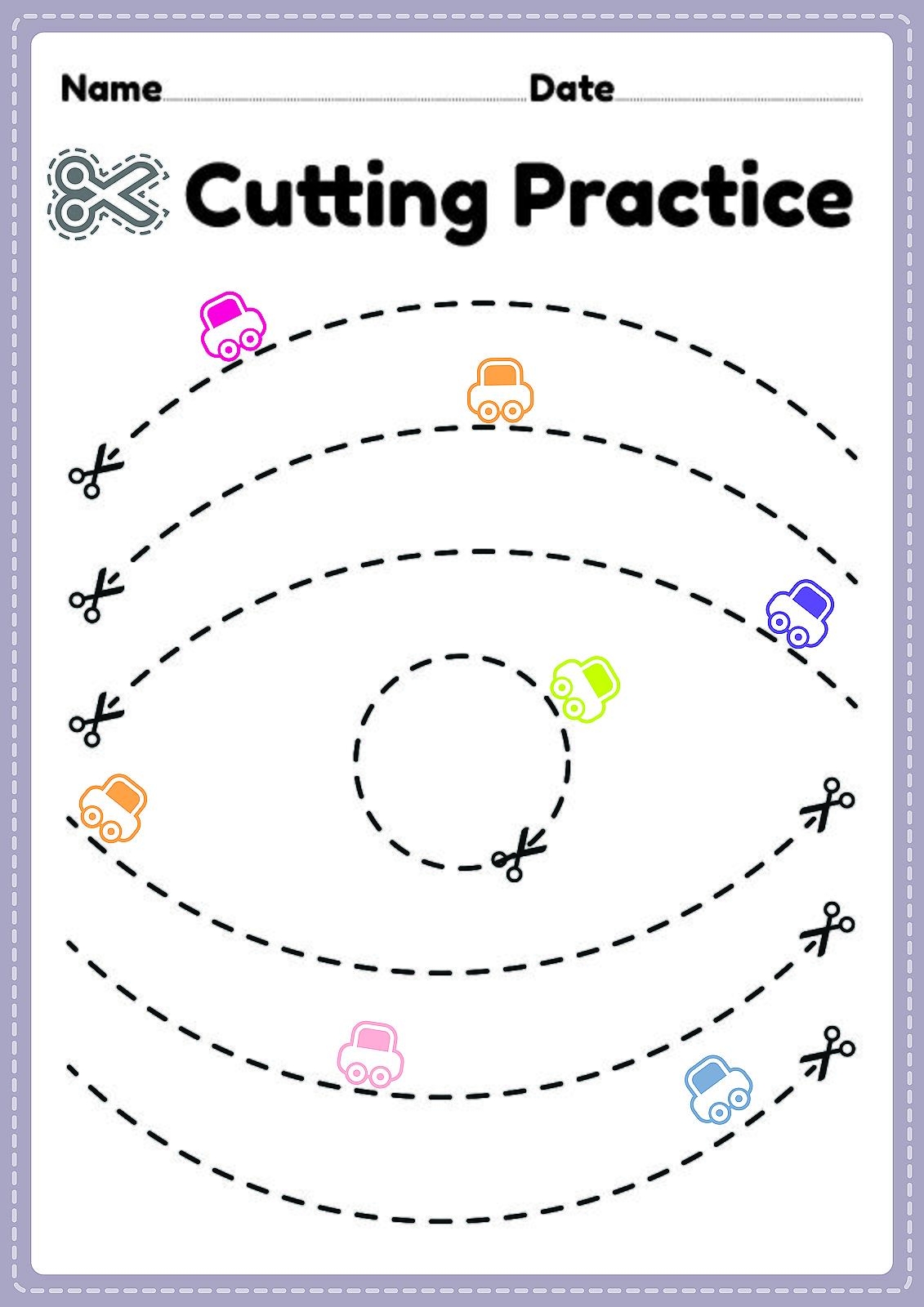 Free Printable Cutting Practice Worksheets For Kindergarten Pdf