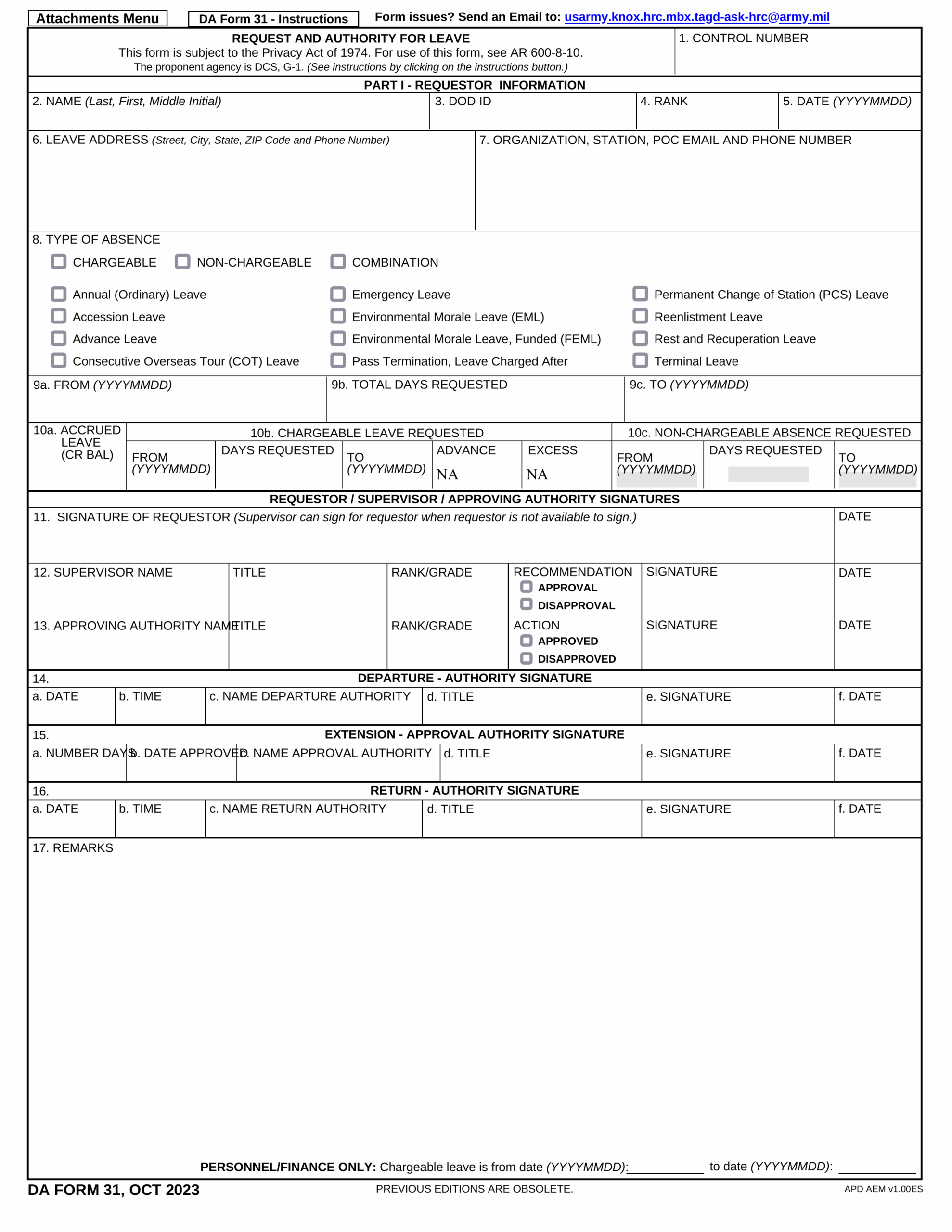 DA Form 31 2024 2025 Fill Out And Download PDF Guru
