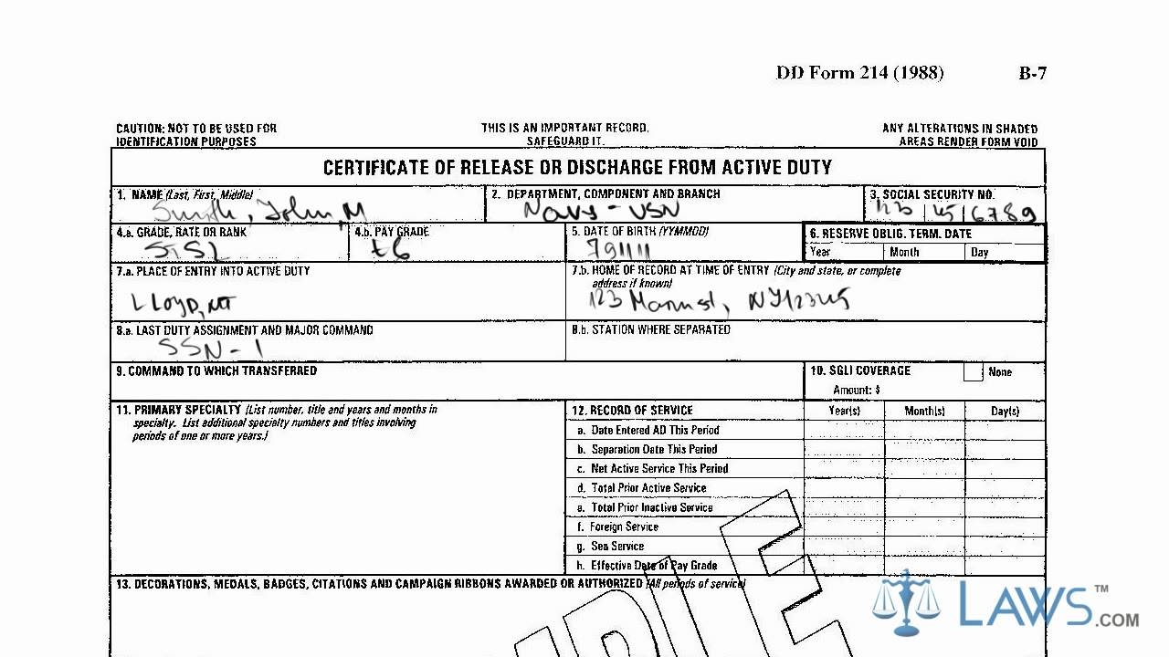 Dd 214 Fillable Fill Out Printable PDF Forms Online