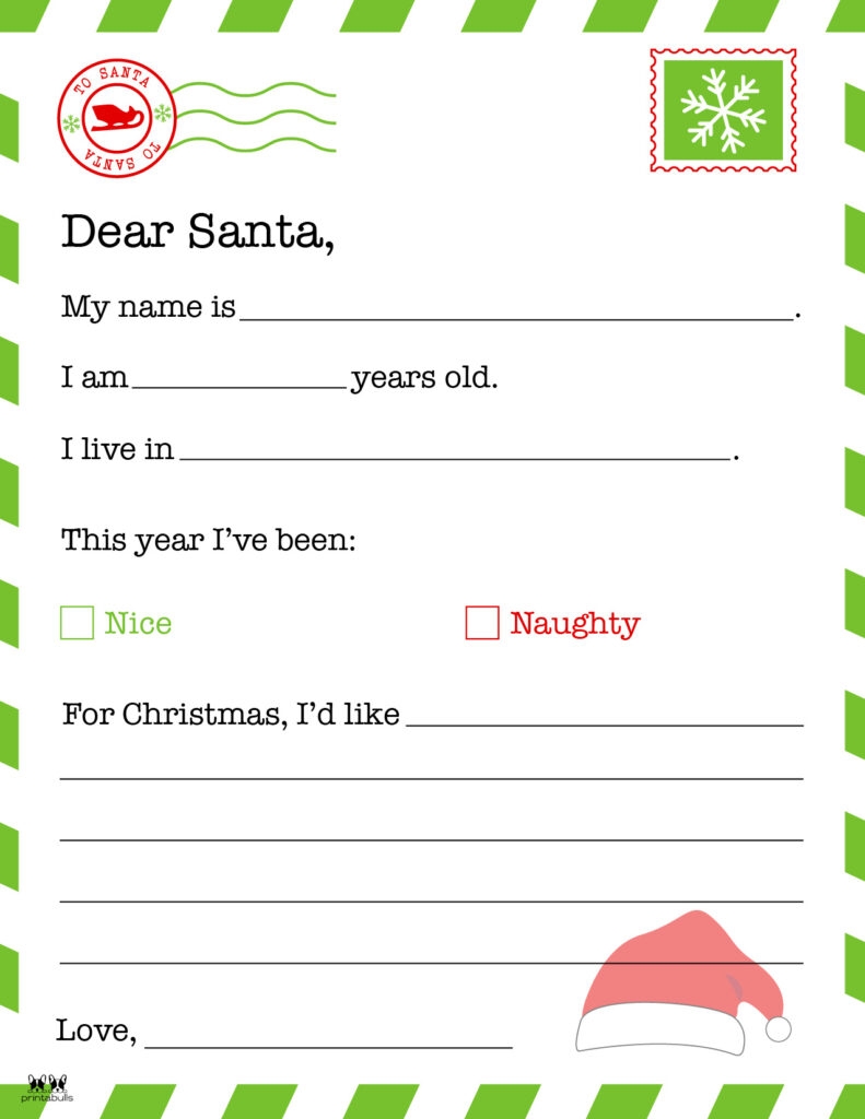 Dear Santa Paper Printable