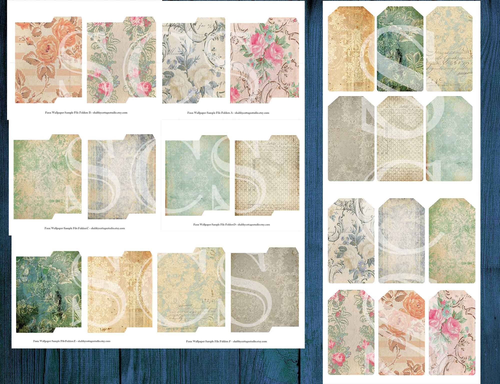 Digital Wallpaper Printable Papers For Junk Journals Background Papers Paper Crafts Scrapbook Papers Digital Paper Pack Etsy