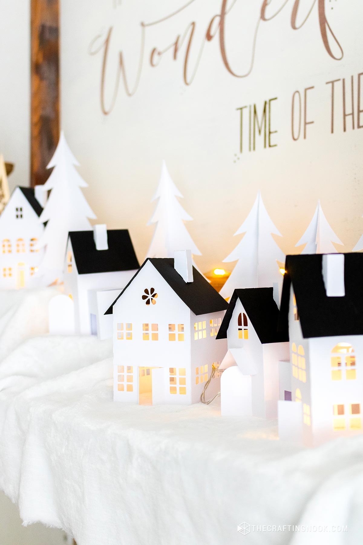 Paper Houses Free Printable Printable Christmas Village Template