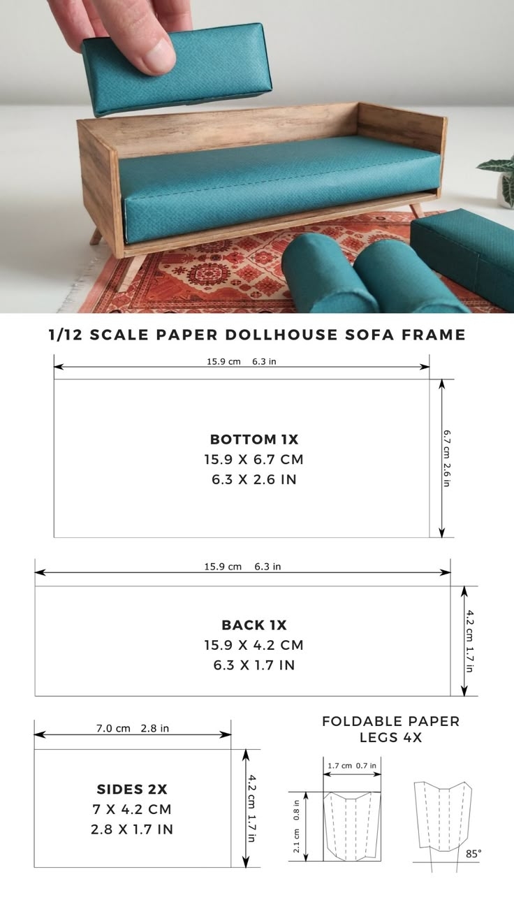 Printable 3d Paper Furniture Templates