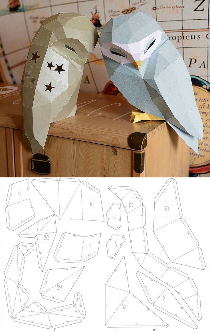 Diy Papercraft Pdf Template For Creating 3d Dragon On A Rock From Paper 299 Paper Crafts Origami Paper Crafts Diy Paper Owls