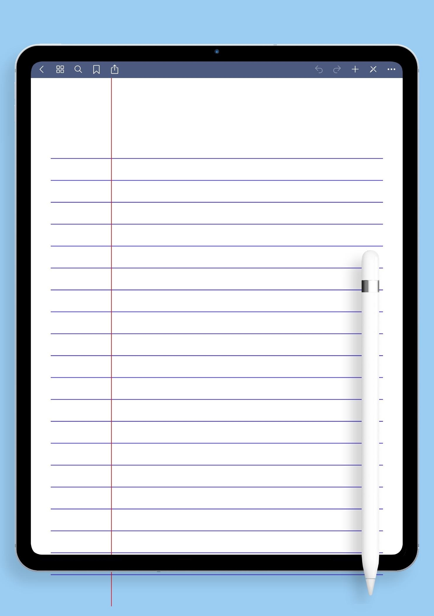 Printable Wide Lined Paper