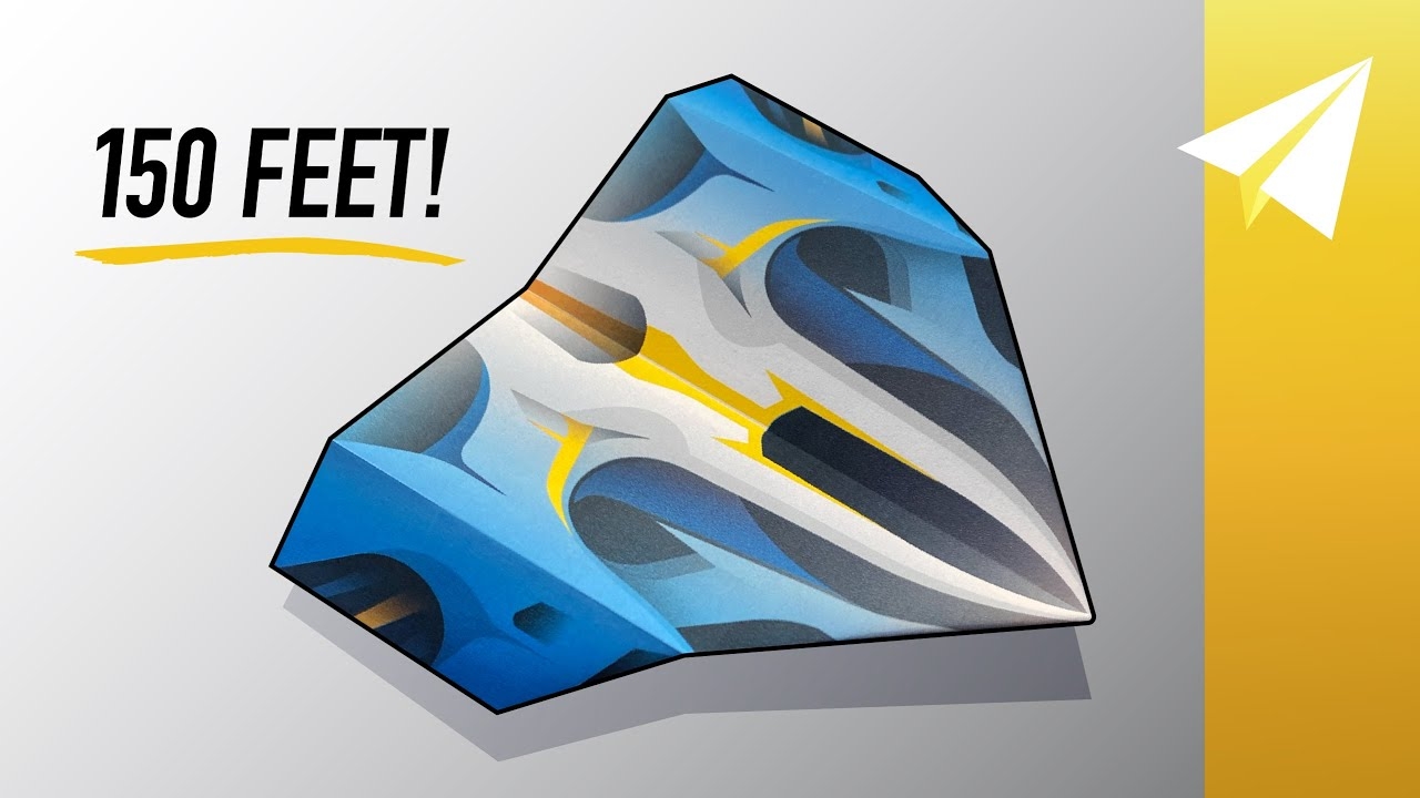 EASY Paper Airplane That Flies Over 150 Feet FREE TEMPLATE How To Make Astral YouTube