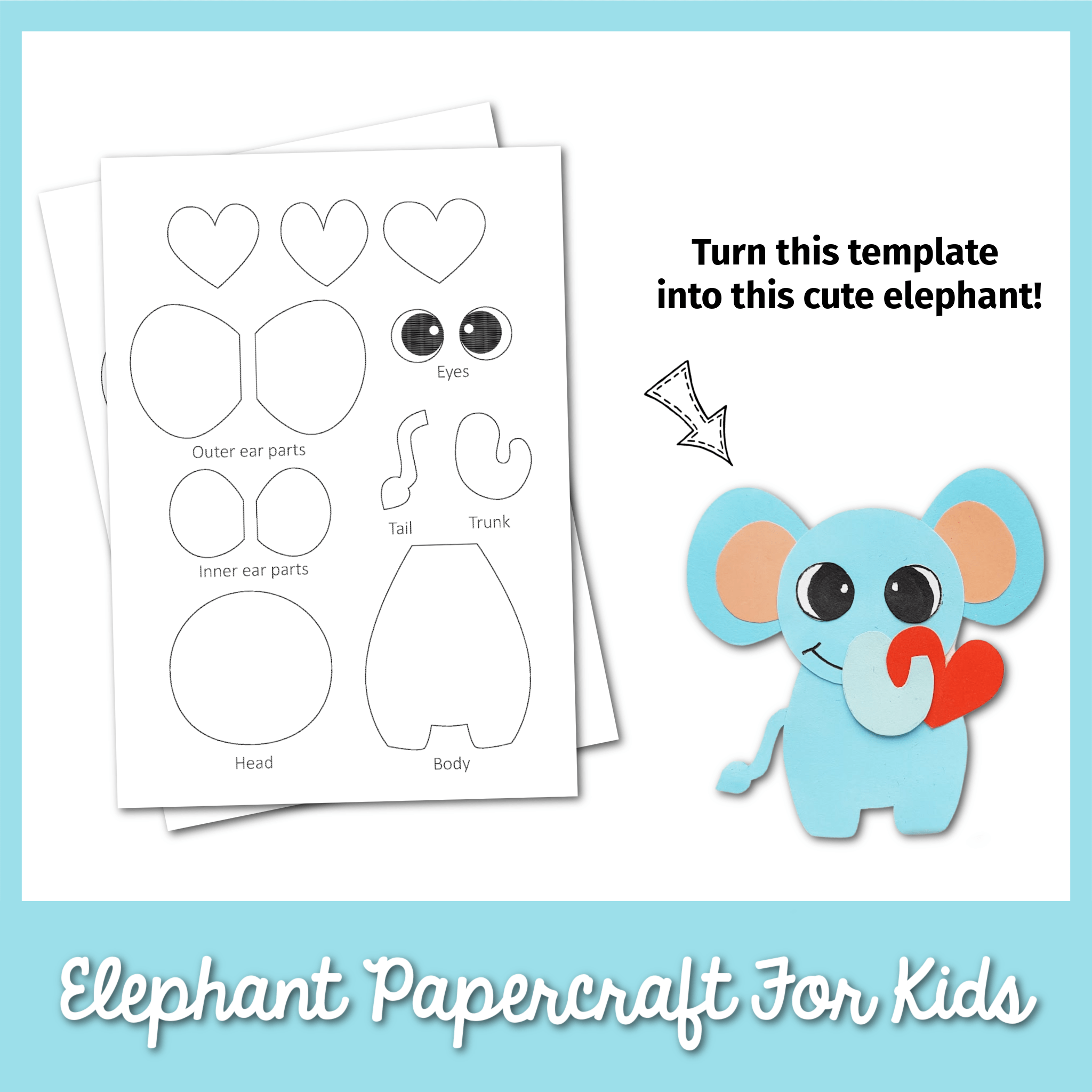 Elephant Papercraft For Kids