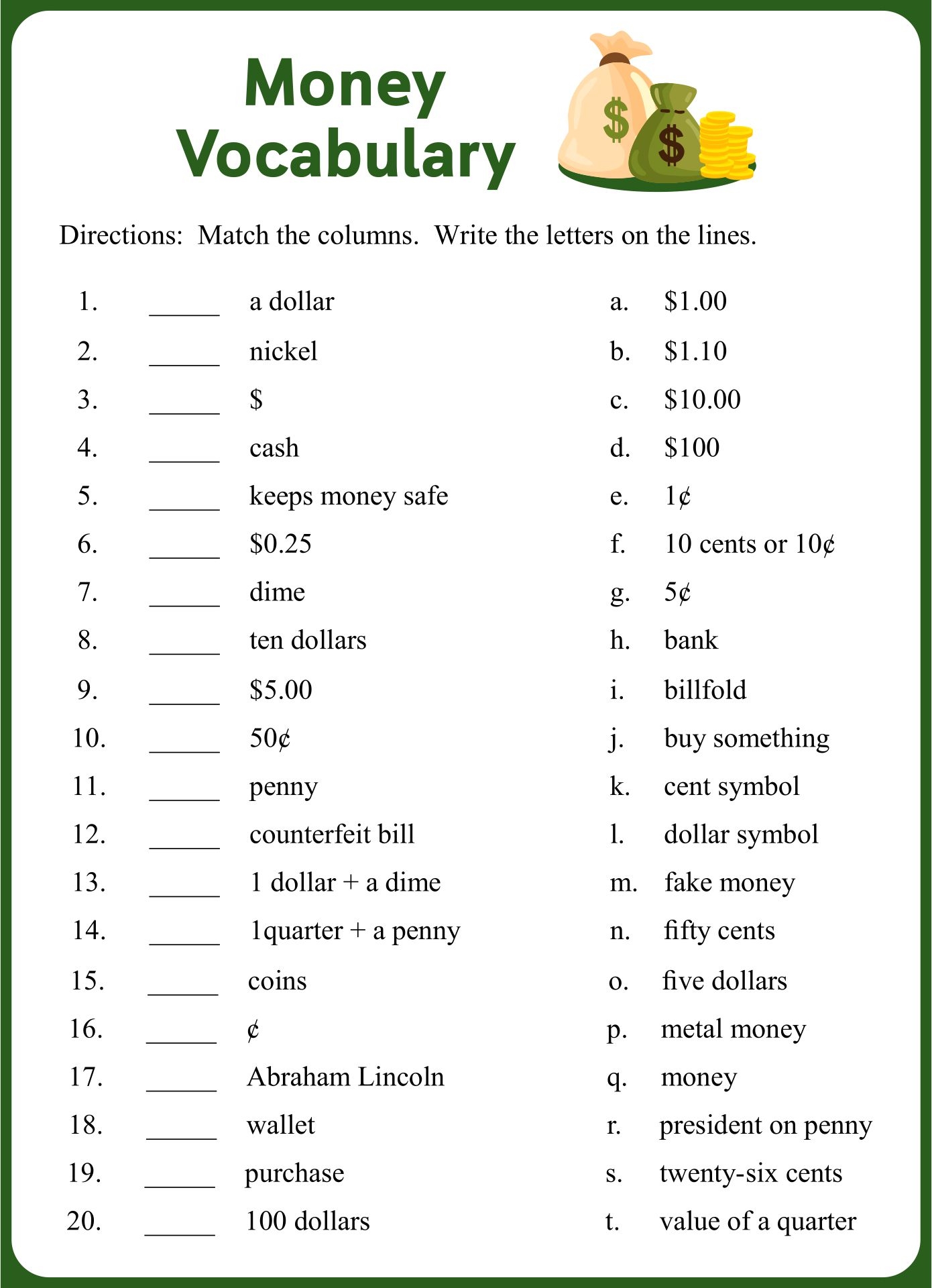 Free Printable Esl Worksheets For Adults