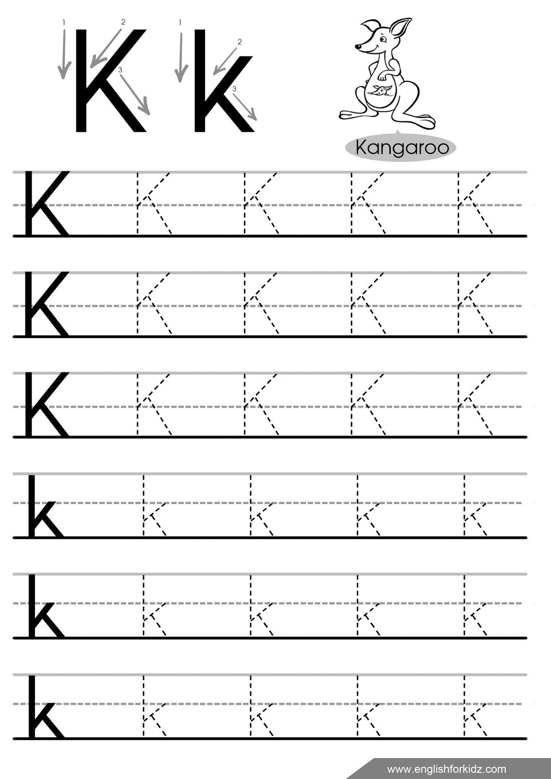 Letter K Worksheets Printable