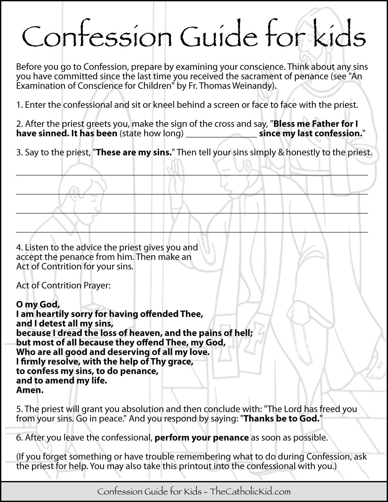 Examination Of Conscience For Children TheCatholicKid