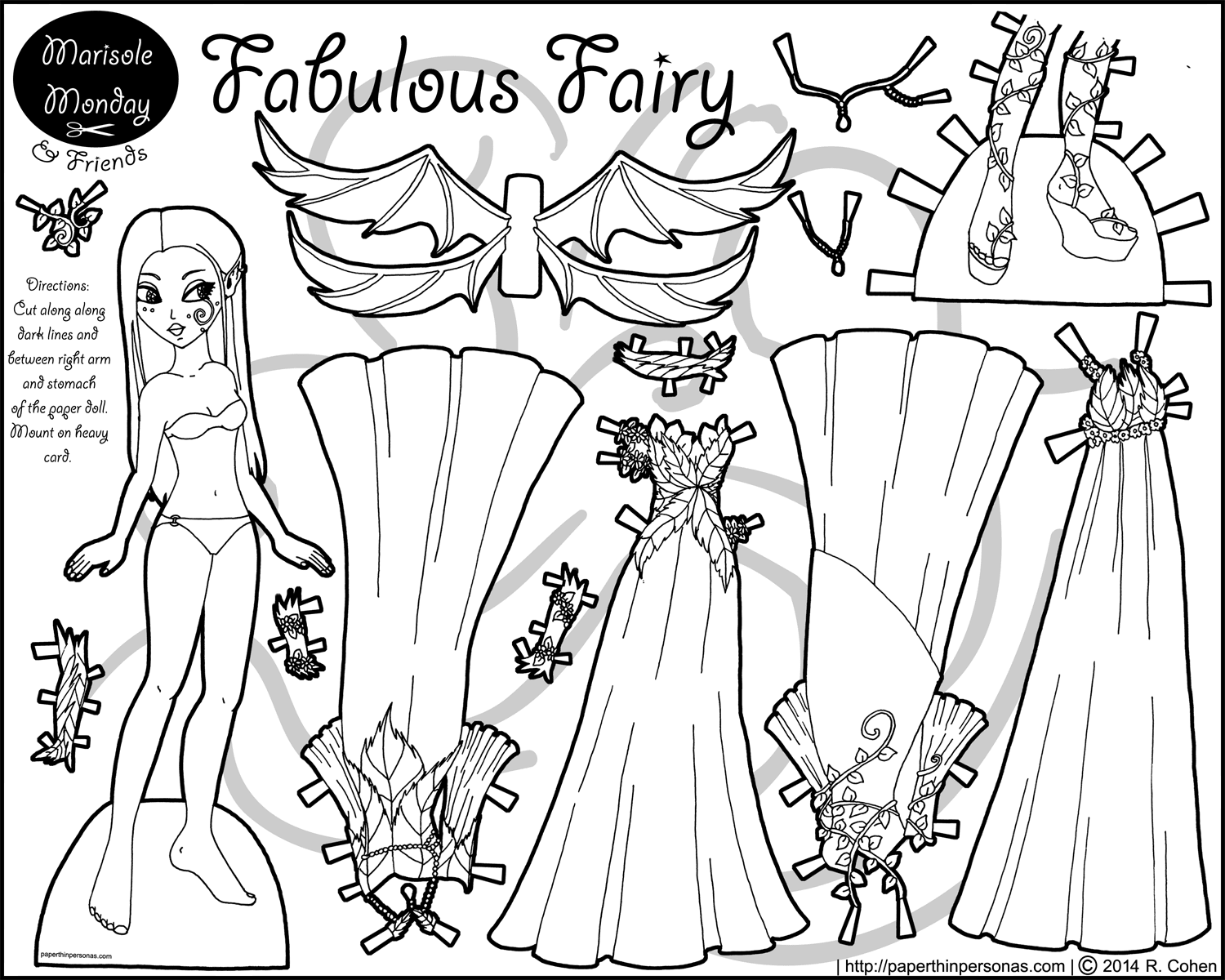 Free Printable Paper Dolls Black And White