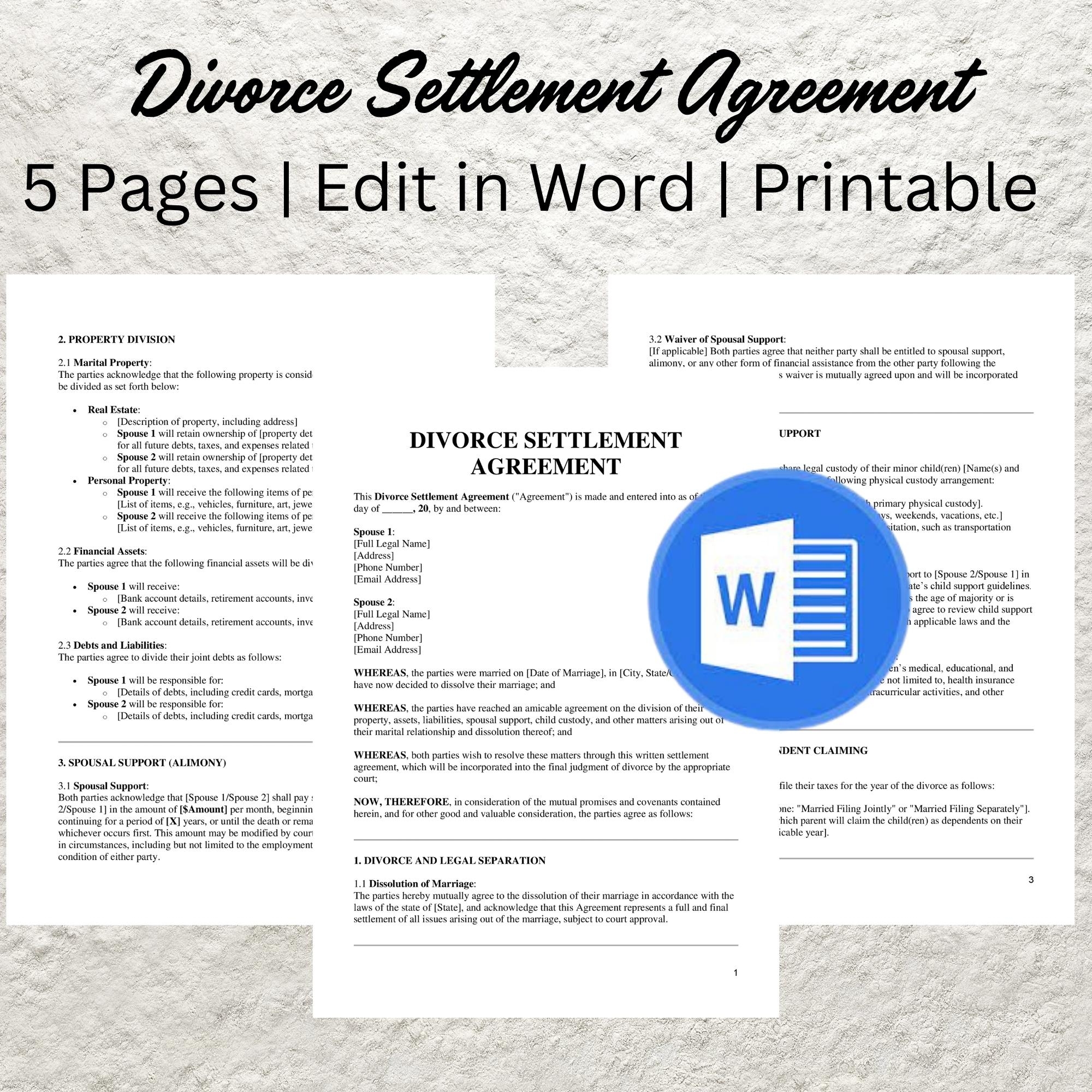 Fake Divorce Papers April Fools Printable