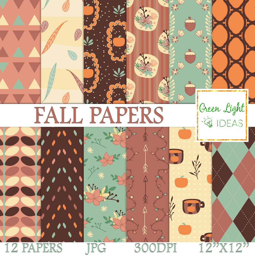 Free Fall Scrapbook Paper Printable