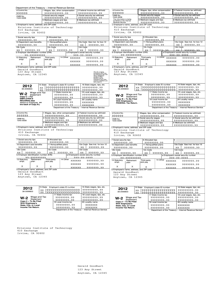 Fine Print W 2 Form Fill Out Sign Online DocHub