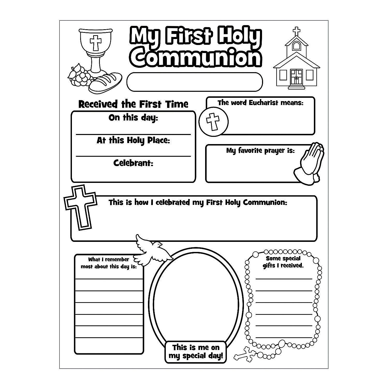 Free Printable First Communion Worksheets
