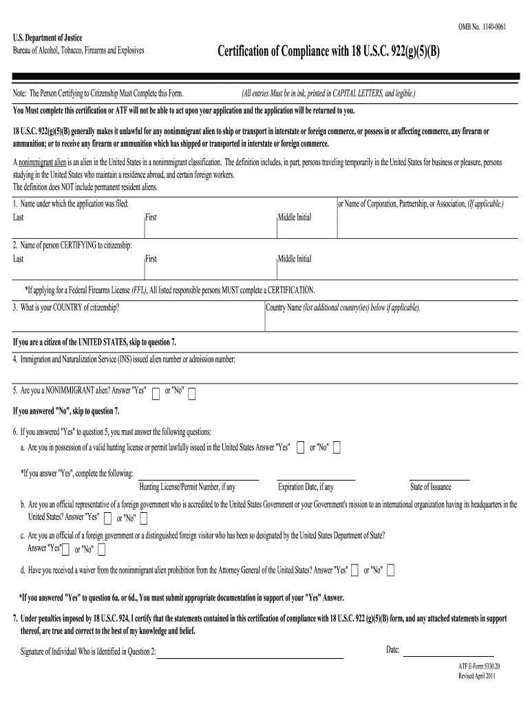 Printable 4473 Form