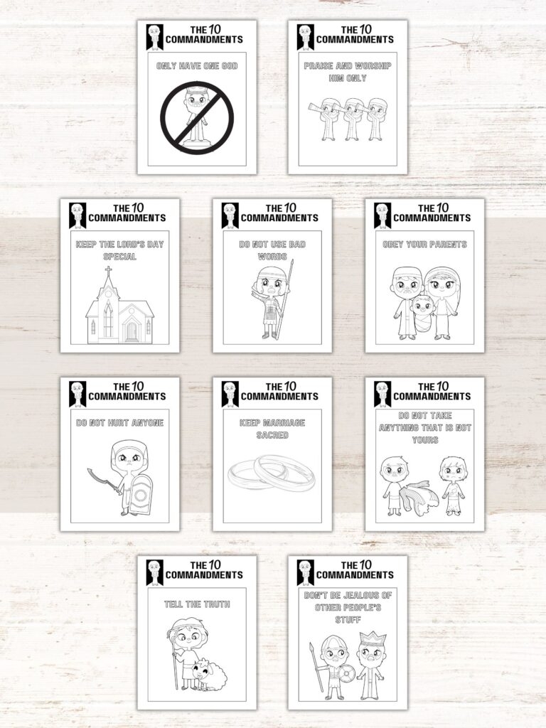 free 10 commandments coloring pages healing home