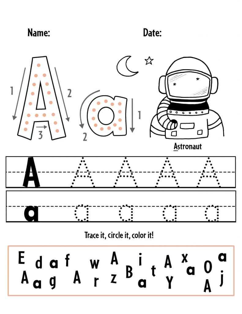 Printable Letter A Tracing Worksheets
