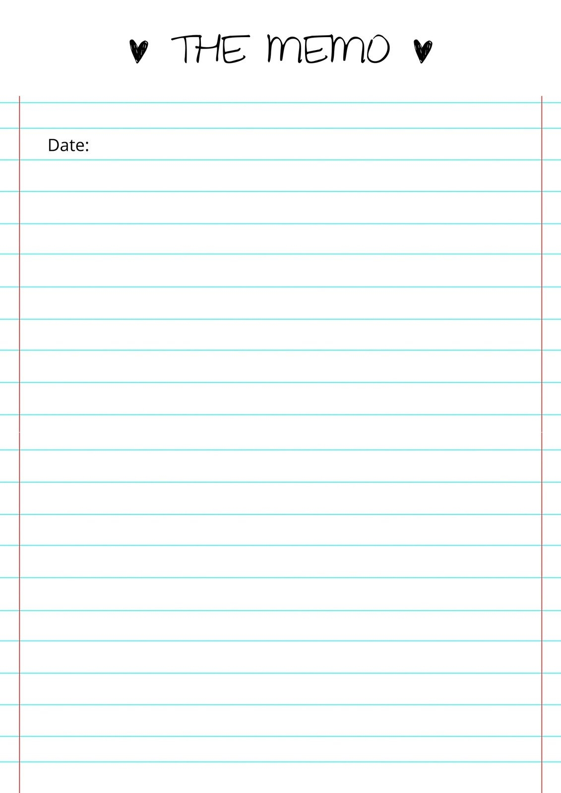 Notebook Paper Template Printable