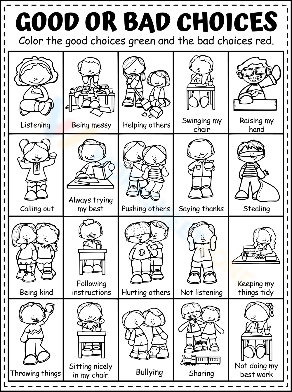 Free Choices Worksheet Download Free Choices Worksheet Png Images Free Worksheets On Clipart Library