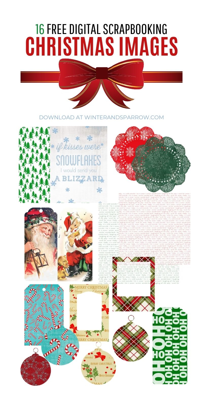 Free Printable Scrapbook Paper Christmas